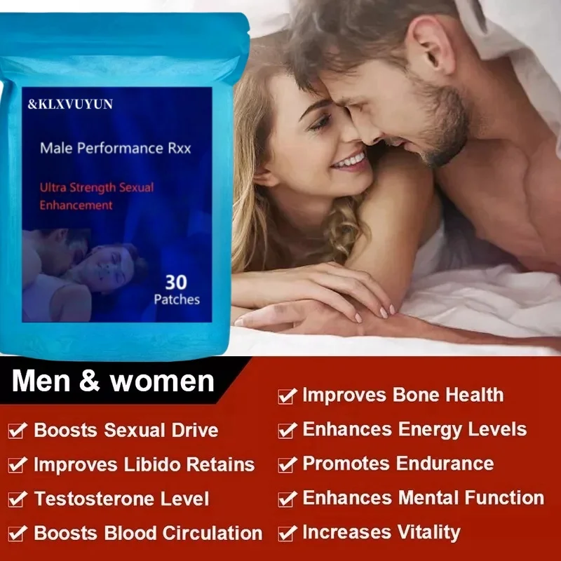 Male Enhancement Patch – Booster mit hoher Potenzigkeit, mit Horny Goat Weed, Shilajit, Saw Palmetto