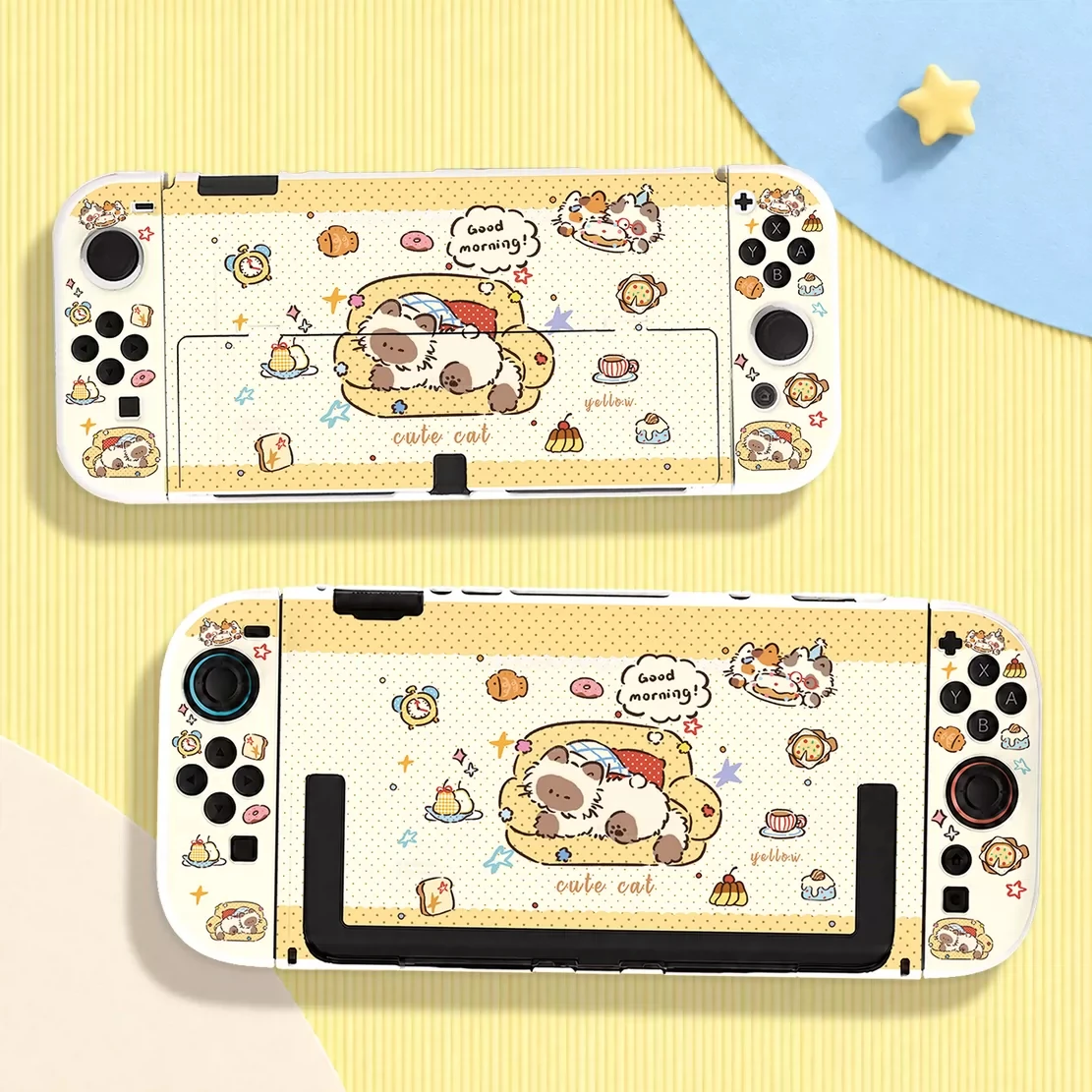 Original Cute Split Switch Case Dockable Game Console Shell Shockproof Joy-Con Controller Cover for Nintendo Switch 2 OLED NS