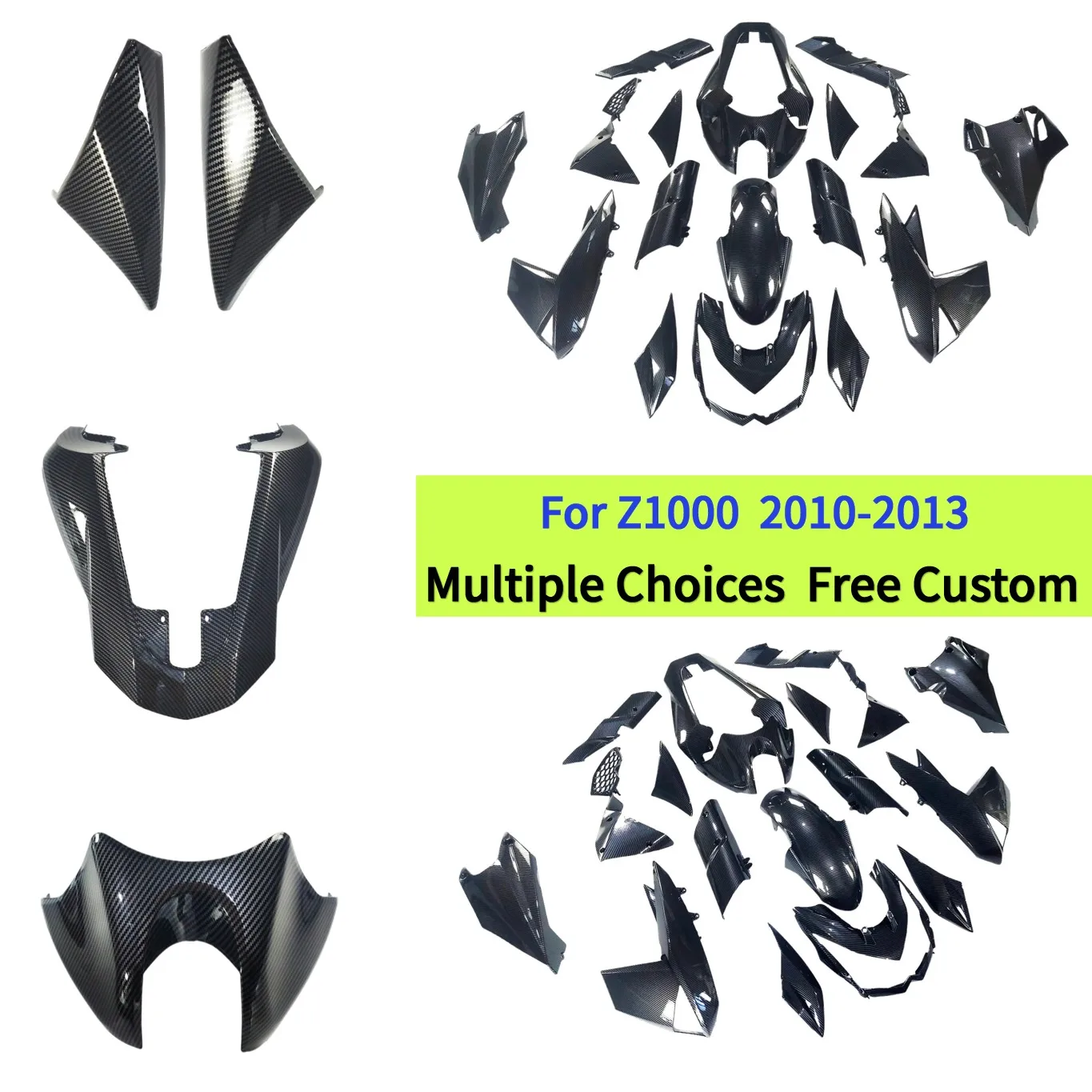 

Carbon Fiber Fairings Kit fit for Z1000 2010 2011 2012 2013 ZRT00D ZRT00E ABS Plastic Motorcycle Body Kit