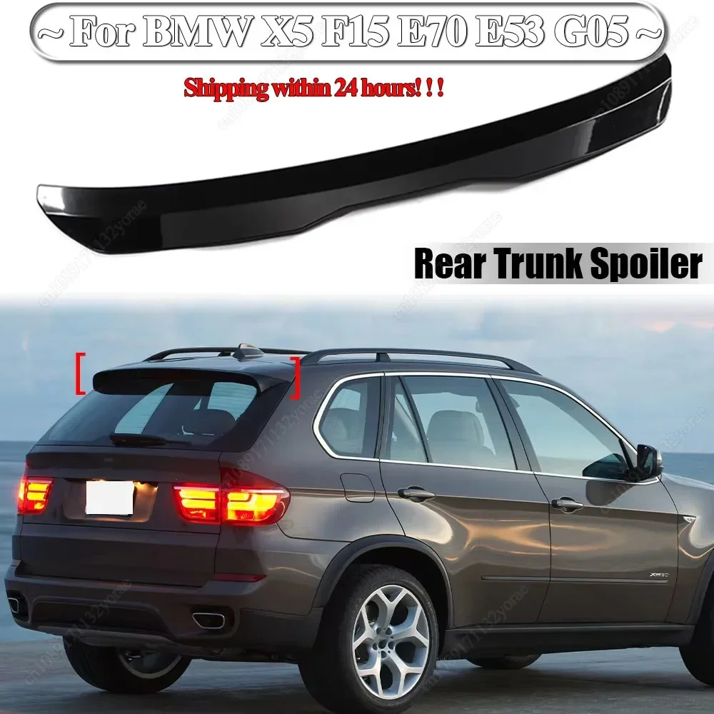 

For BMW X5 F15 E70 E53 G05 Rear Roof Spoiler Wing Black / Carbon Look / Matte Black Car Tail Wing Decoration Strips Styling New
