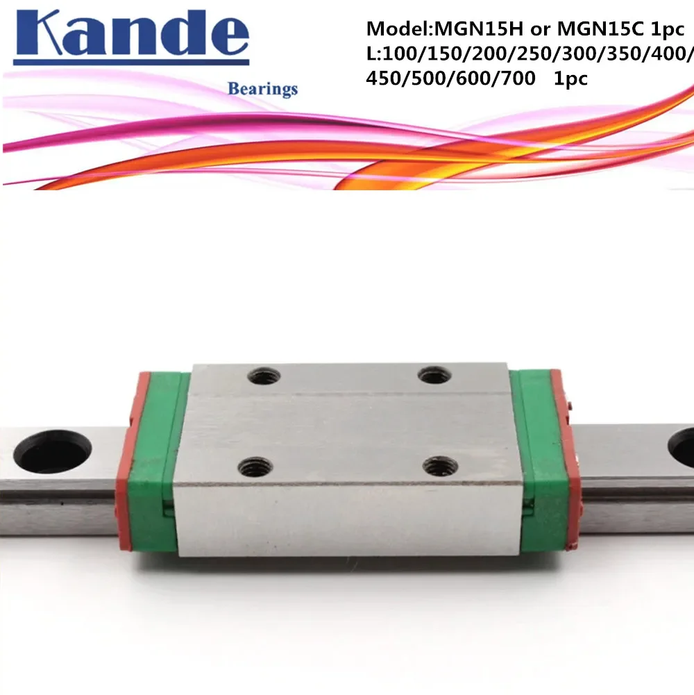 MGN15 CNC 15mm miniature linear rail guide  MGN15C  600 700 800 mm MGN15H linear block carriage or MGN15H narrow carriage