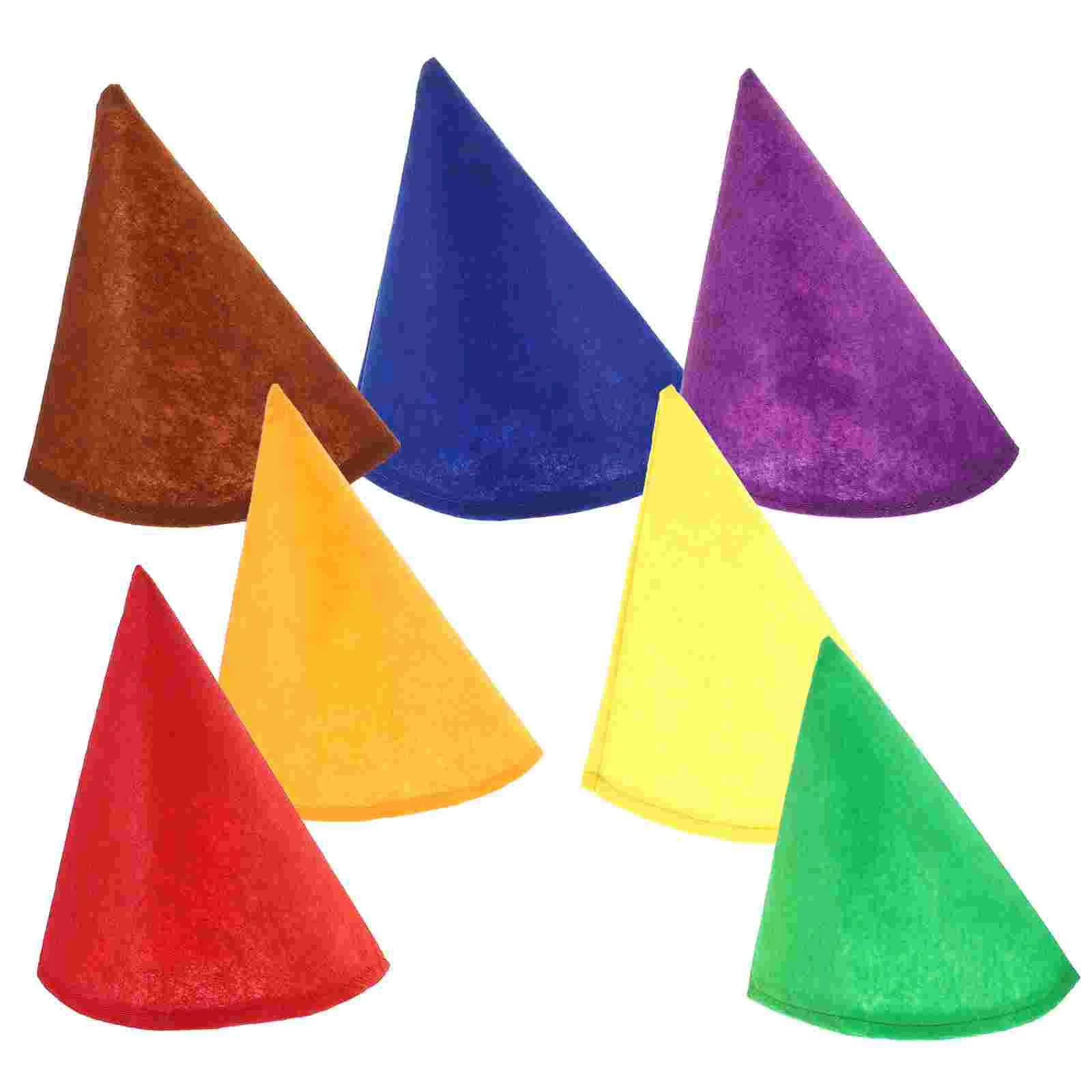 7 Pcs Small Party Hat Man Hats Masquerade Show Felt Cloth Funny Adult Dwarf Costume Accessory