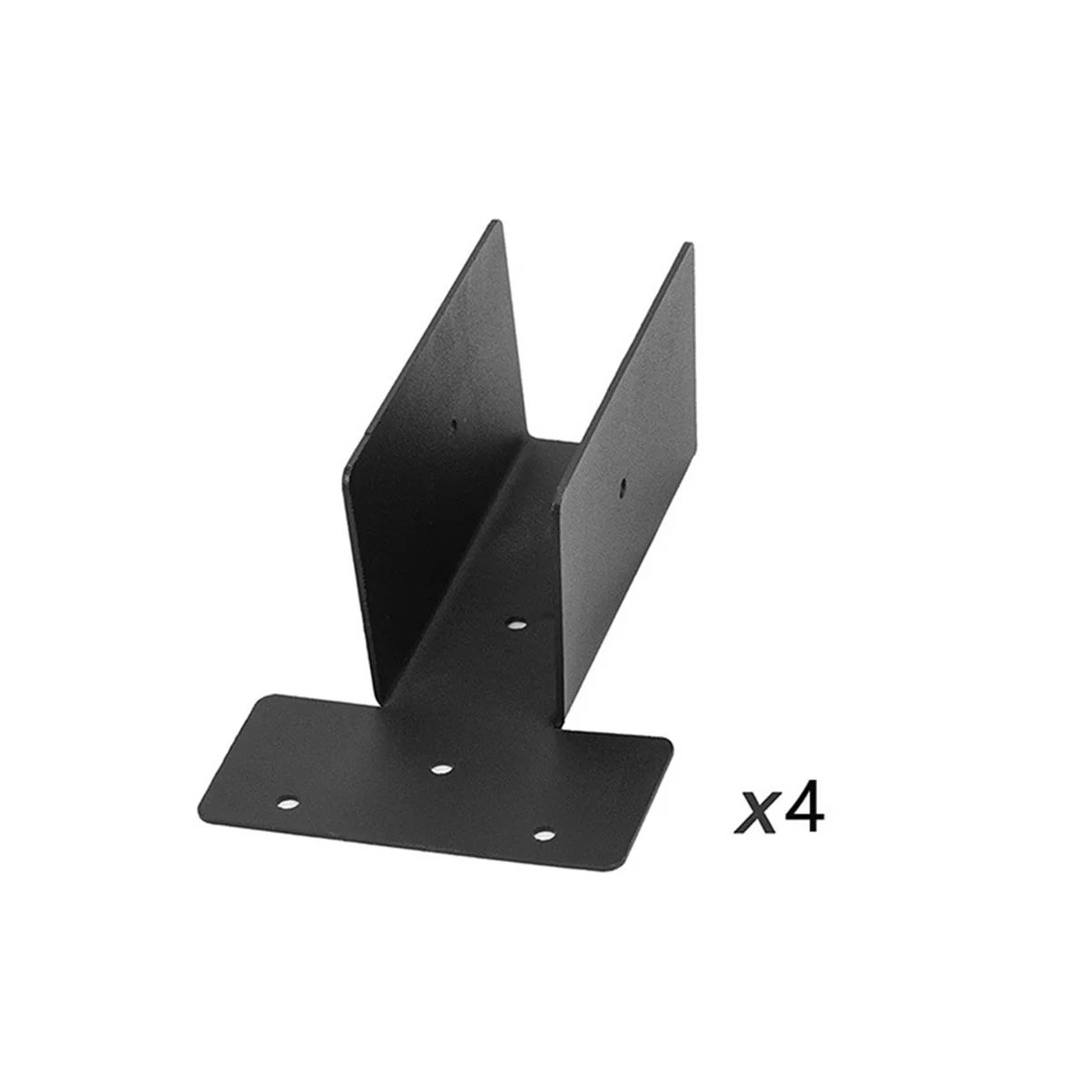 Outdoor Pergola Rafter Bracket Joist Hanger Deck Railing Bracket Connector For 2X4 Or 2X6 (Black) 4 Pack