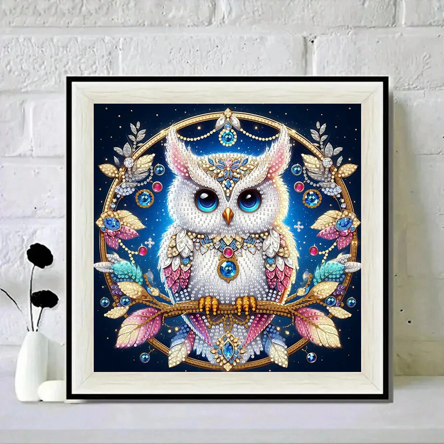 5D DIY Special-Shaped Diamond Painting Animal Owl Crystal Mosaic Diamond Painting Embroidery Kit Home Decoration Painting view 3
