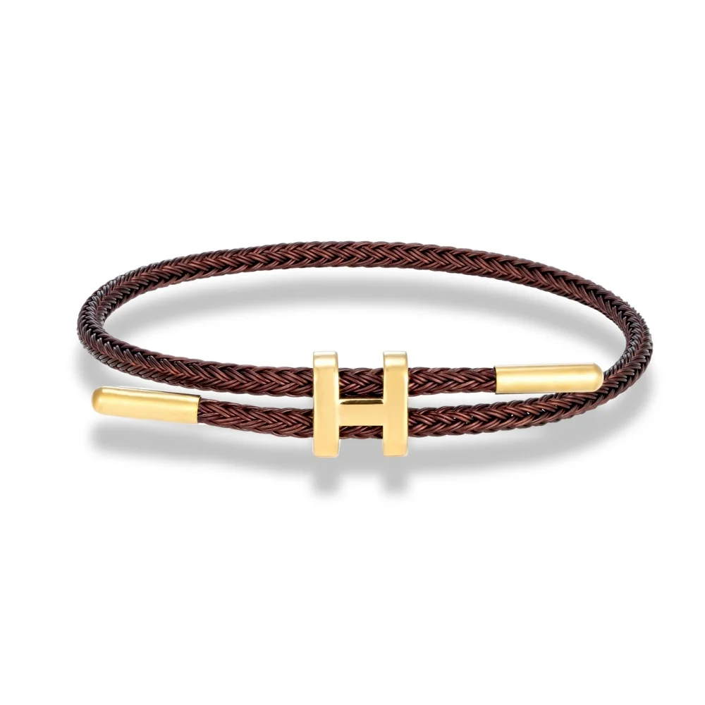 Mehrfarbiges Edelstahl-Drahtseil Verstellbares Armband Wasserdicht Nicht Verblassend Luxuriöser Minimalistischer Paarschmuck Geschenk für Männer Frauen