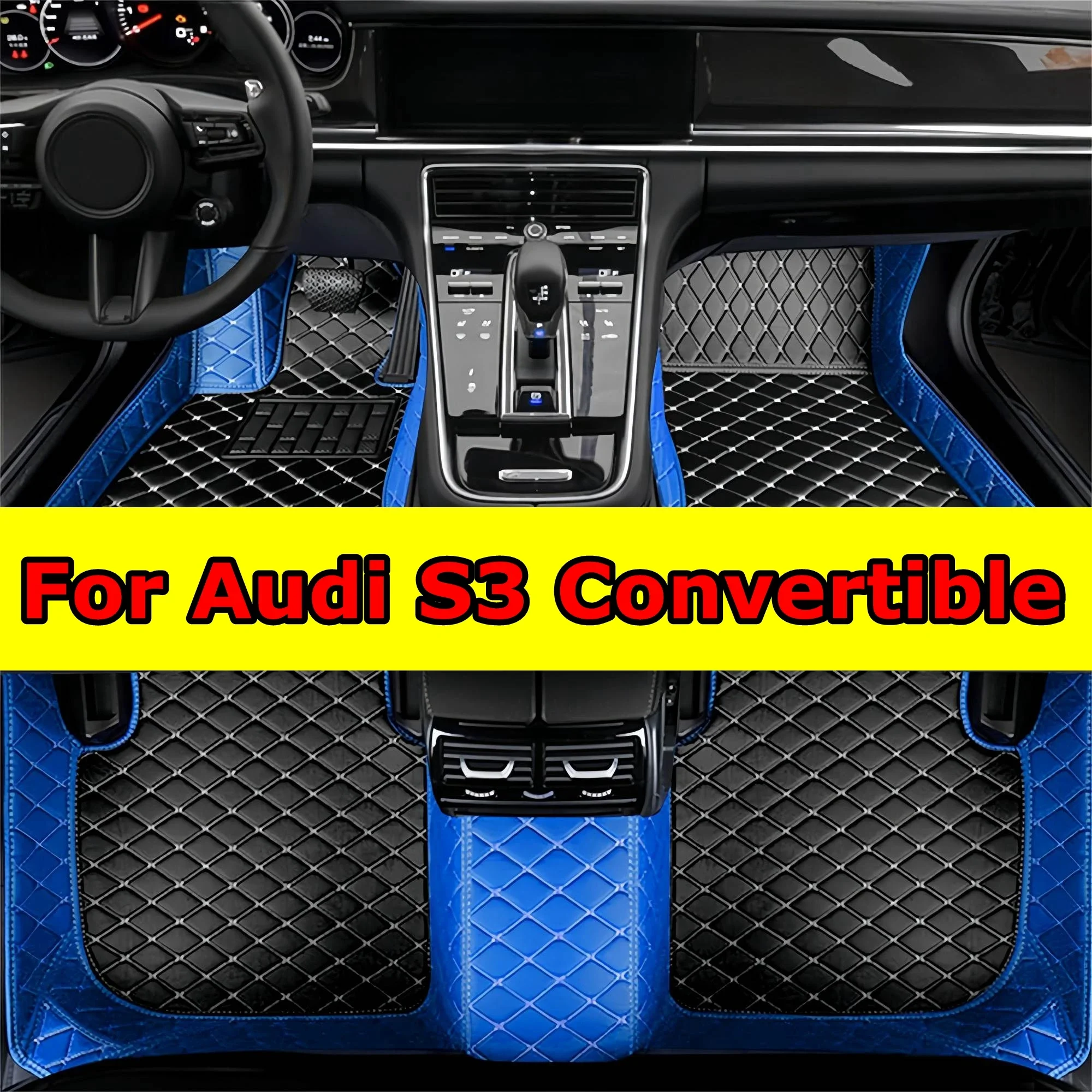 

Утолщенные автомобильные коврики для Audi S3 Convertible 2014 2015 2016, роскошные ковровые покрытия, кожаные напольные вкладыши, погода, автомобиль A