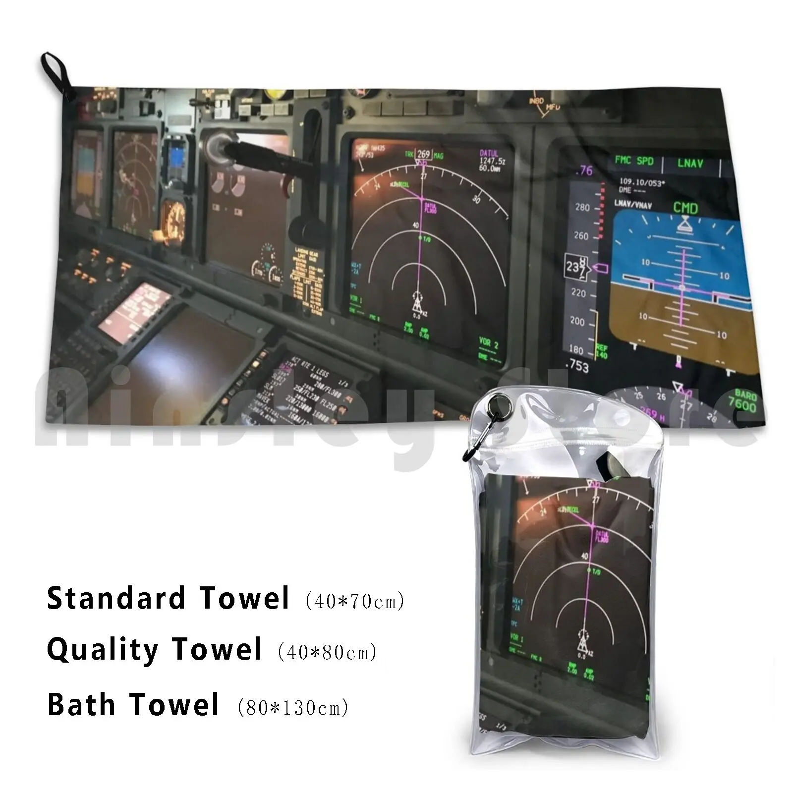 Boeing 737 Ng Instruments Bath Towel Beach Cushion Fly Pilot Airplane Cockpit Cabin Crew Airman Flyagain 737 B737 Plane