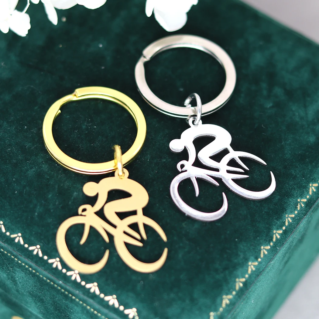 Bike Key Chain Key Ring Jewelry Bicycle Key Chain Key RingCyclist Key Chain Key Ring Dainty Key Chain Key Ring For WomenTravel G