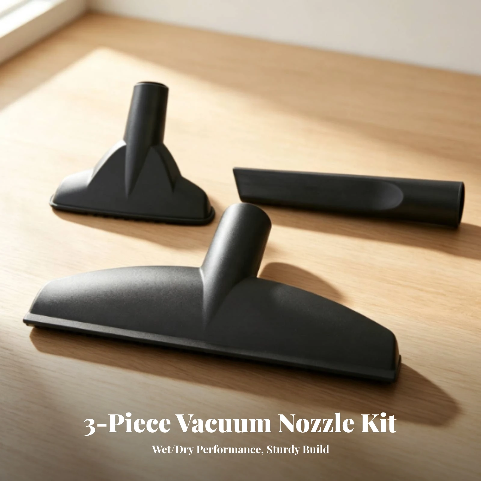3 Pieces Crevice Tool and Floor Nozzle Set Allone-Piece Vacuum Attachment Kit Vacuum Attachment Kit with Crevice Tool