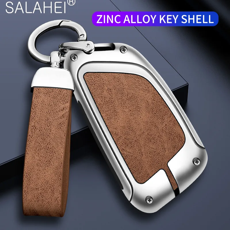 Zinc Alloy Car Smart Key Case Cover Holder Protector For Cadillac CT4 CT5 CT4-V C8 Corvette 2018 2019 2020 2021 Auto Accessories