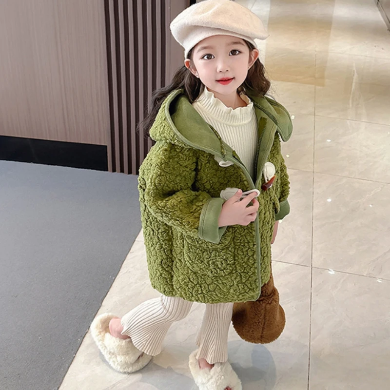 

Girls Coat Jacket Winter Cotton Windbreak 2023 Violet Warm Plus Thicken Teenagers Plus Size Outwear Sport Children's Clothing