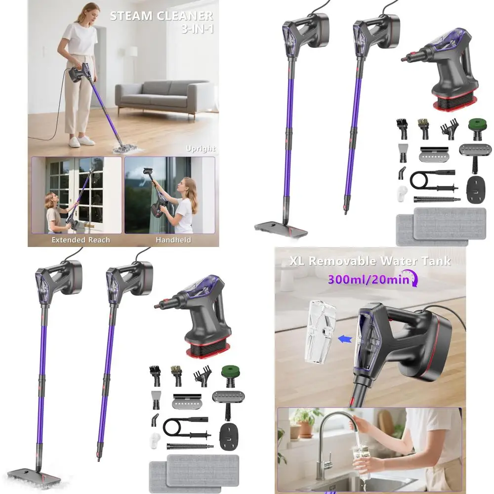 

Multi-Surface Steam Cleaner: Versatile for Floors, Tiles, Windows, Furniture & More