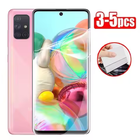 3-5Pcs Hydrogel Film For Samsung Galaxy A02 A12 A22 A32 A42 A52 A72 M02 M12 M32 M42 M62 Screen Protector On F02S F12 F41 F52 F62