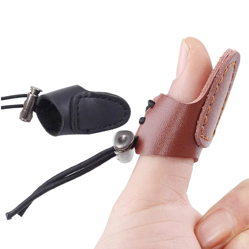 

Durable Archery Thumb Guard Adjustable Fit Both Hands Thickened Finger Guard to Protect Finger Recurve Bow for Shooting Scenes