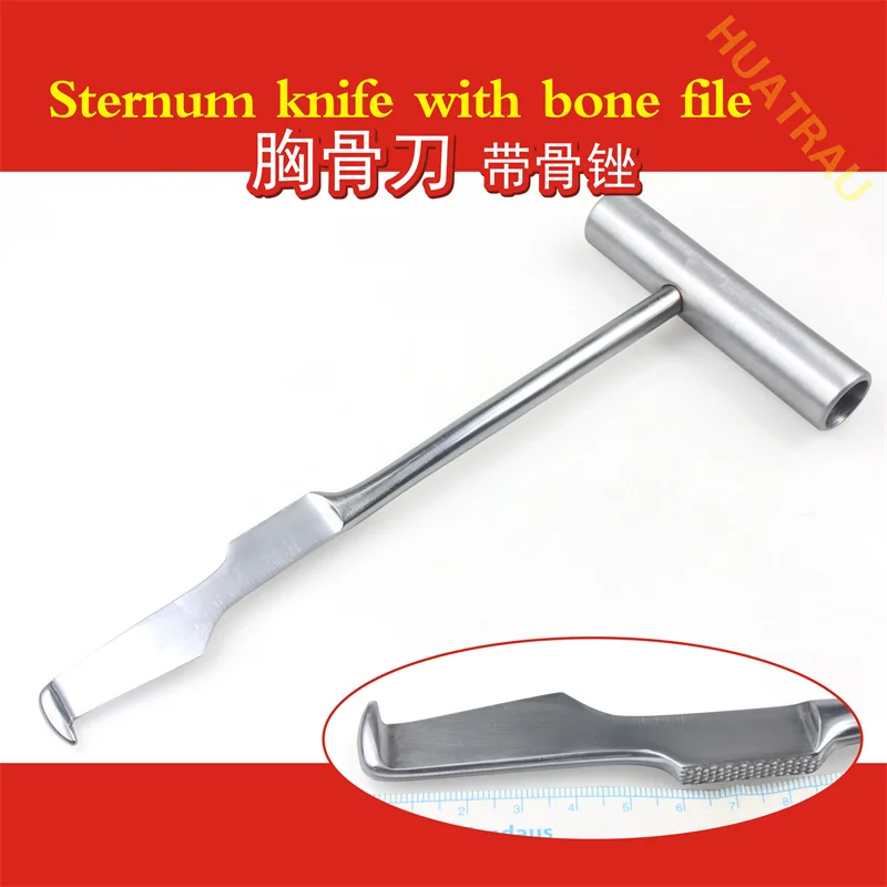 Sternum knife with bone polishing file cardiothoracic surgery orthopedic equipment medical rib bone chisel thoracic osteotomy kn