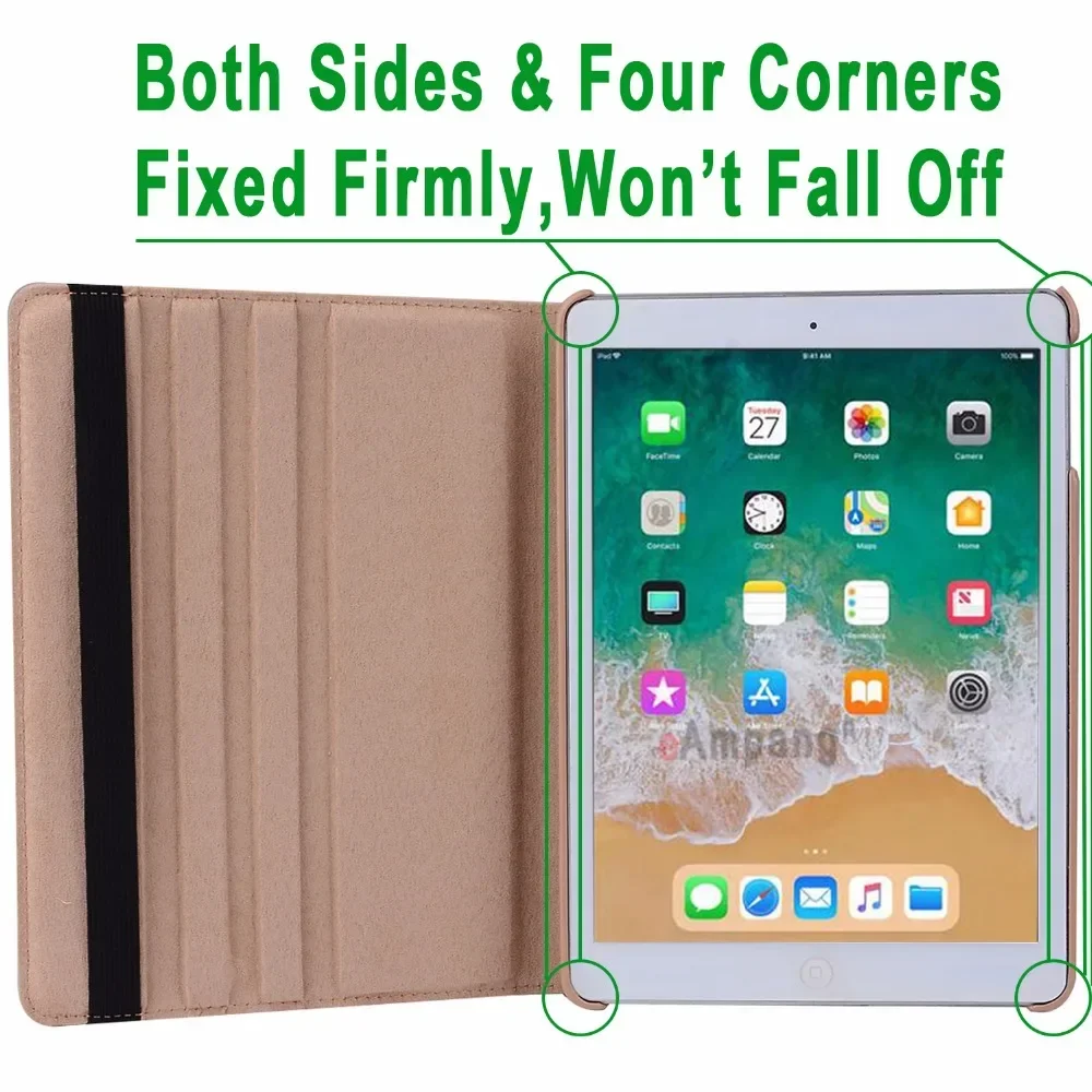 360 Degree Rotating Leather Smart Sleep Awake Cover Case for Apple iPad Pro 9.7 2016 A1673 A1674 A1675 Coque Capa Funda