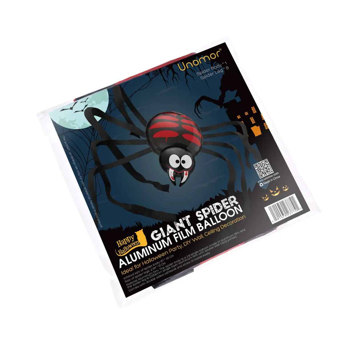 

Large Realistic Spider Aluminum Film Balloon Durable Reusable Halloween Decoration Giant Mylar Balloon for Classroom Patios