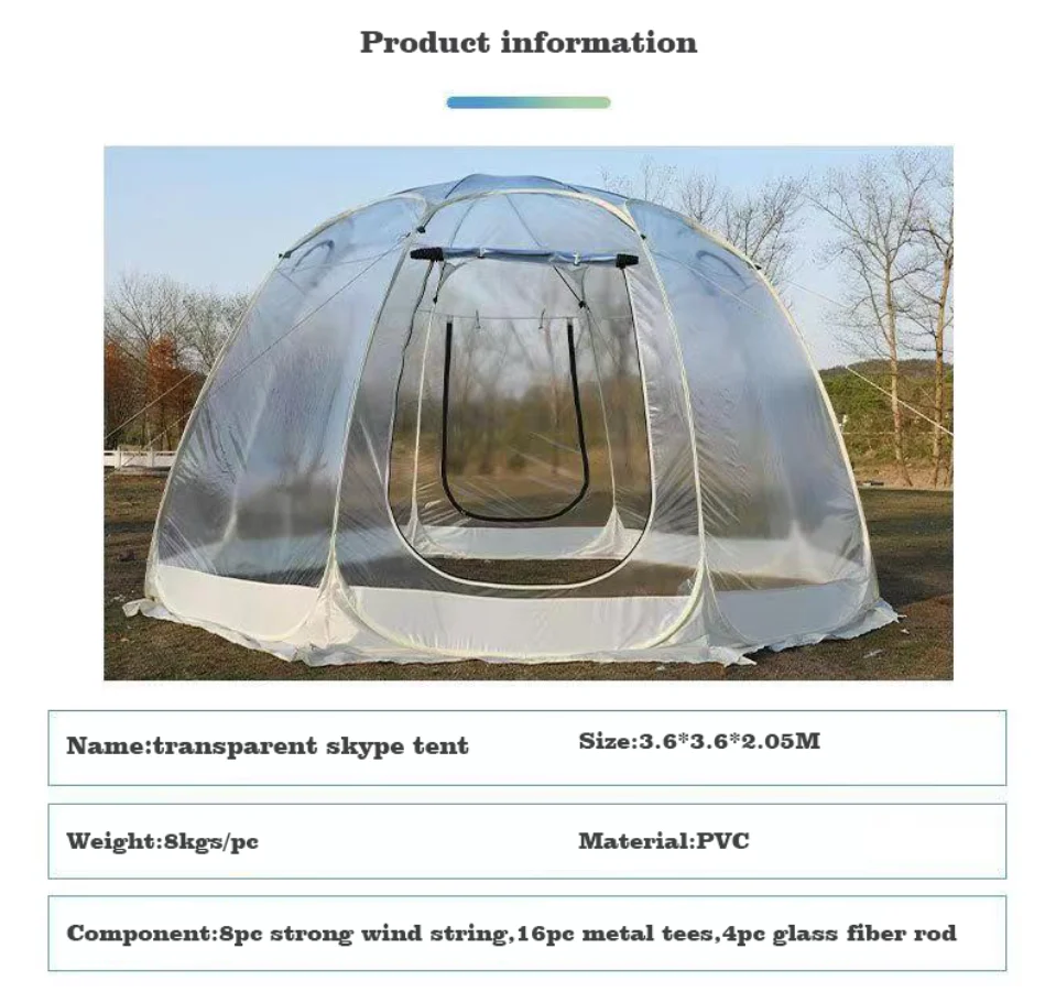 Tent Transparent Outdoor Tent See Starry Sky Pvc Travel Tent Stock Camping Star captures