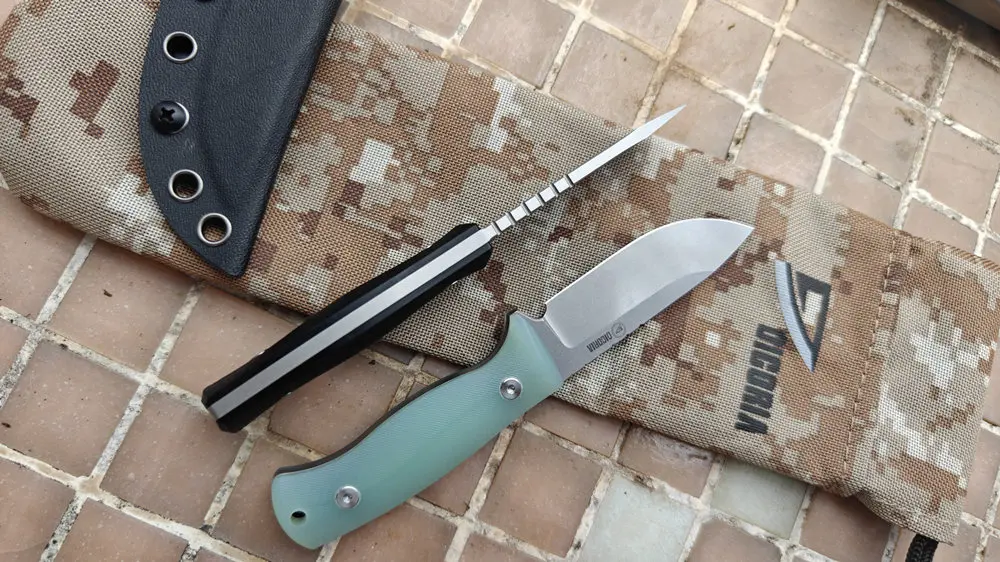 DICORIA DK18 cuchillo EDC de hoja fija acero 14C28N G10 KYDEX - imagen 2