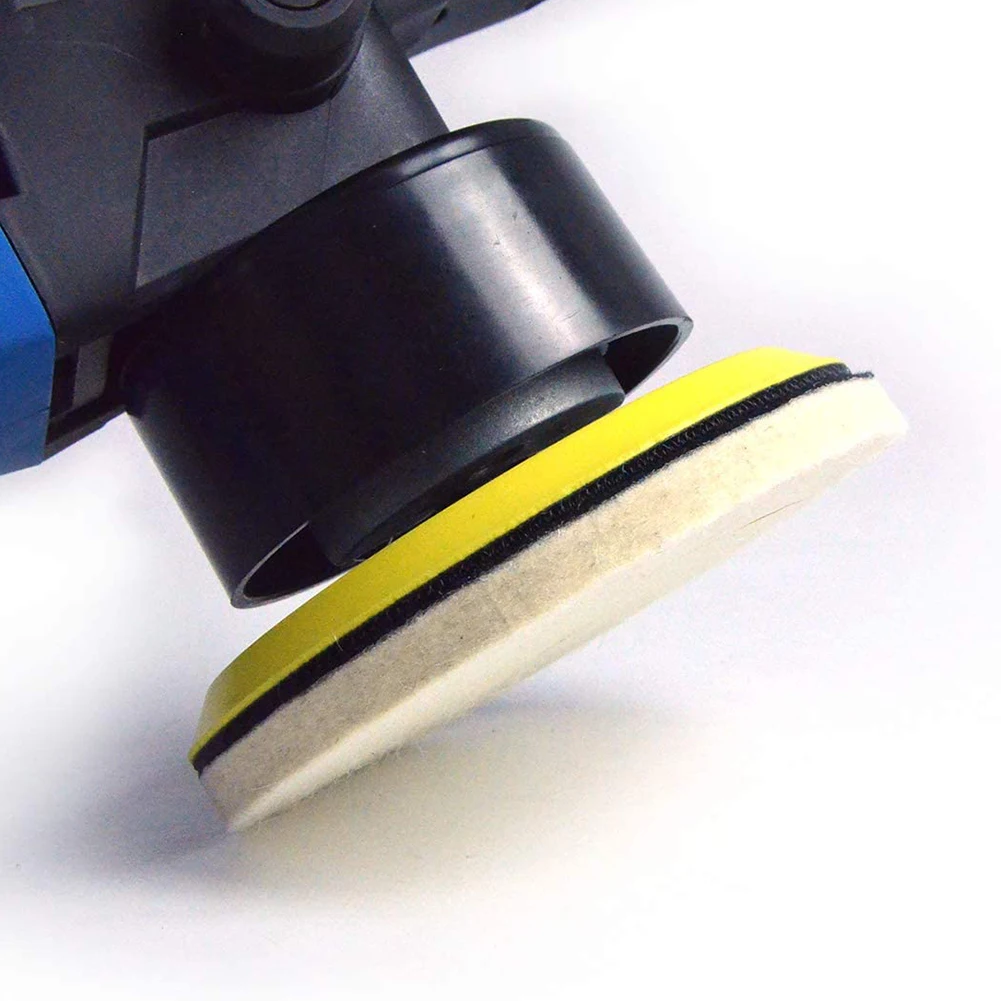 Imagem -02 - Polegada Feltro de lã Almofada de Polimento de lã Roda Mop Conjunto Adequado para Carro Polisher Brocas Reparação Pintura 10 mm 17