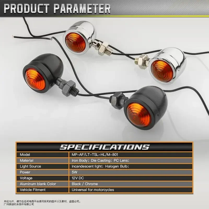 2Pcs Motorcycle Tur…