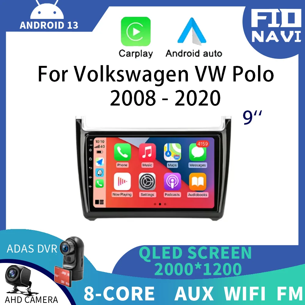 

Android 13 Car Radio For Volkswagen VW Polo 2008 - 2020 Multimedia Video Player 4G WIFI GPS Navigation Carplay Auto