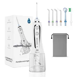 Irrigador Oral portátil h2ofloss, irrigador Dental de agua, potente limpieza de dientes recargable para el hogar y los viajes, resistente al agua IPX7