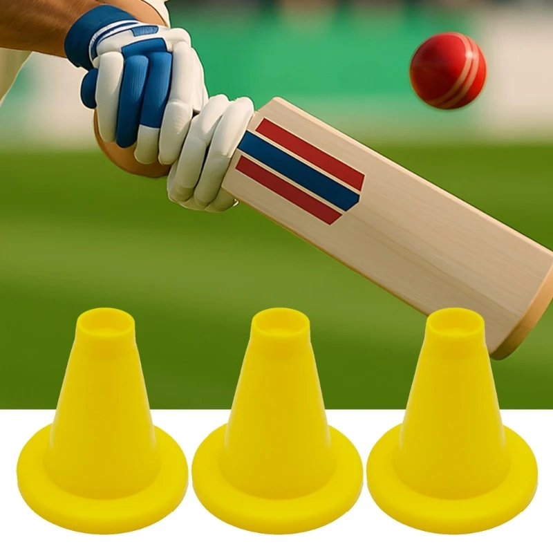 3 pezzi cricket coni plastica Pratica in plastica Batting cricket portatile leggera