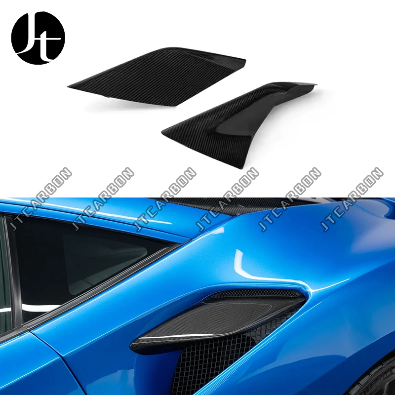 

Dry Carbon Fiber Side Scoops For Ferrari F8 Tributo Spider V8 2019-2023 Side Vents Cover Accessories Body Kit