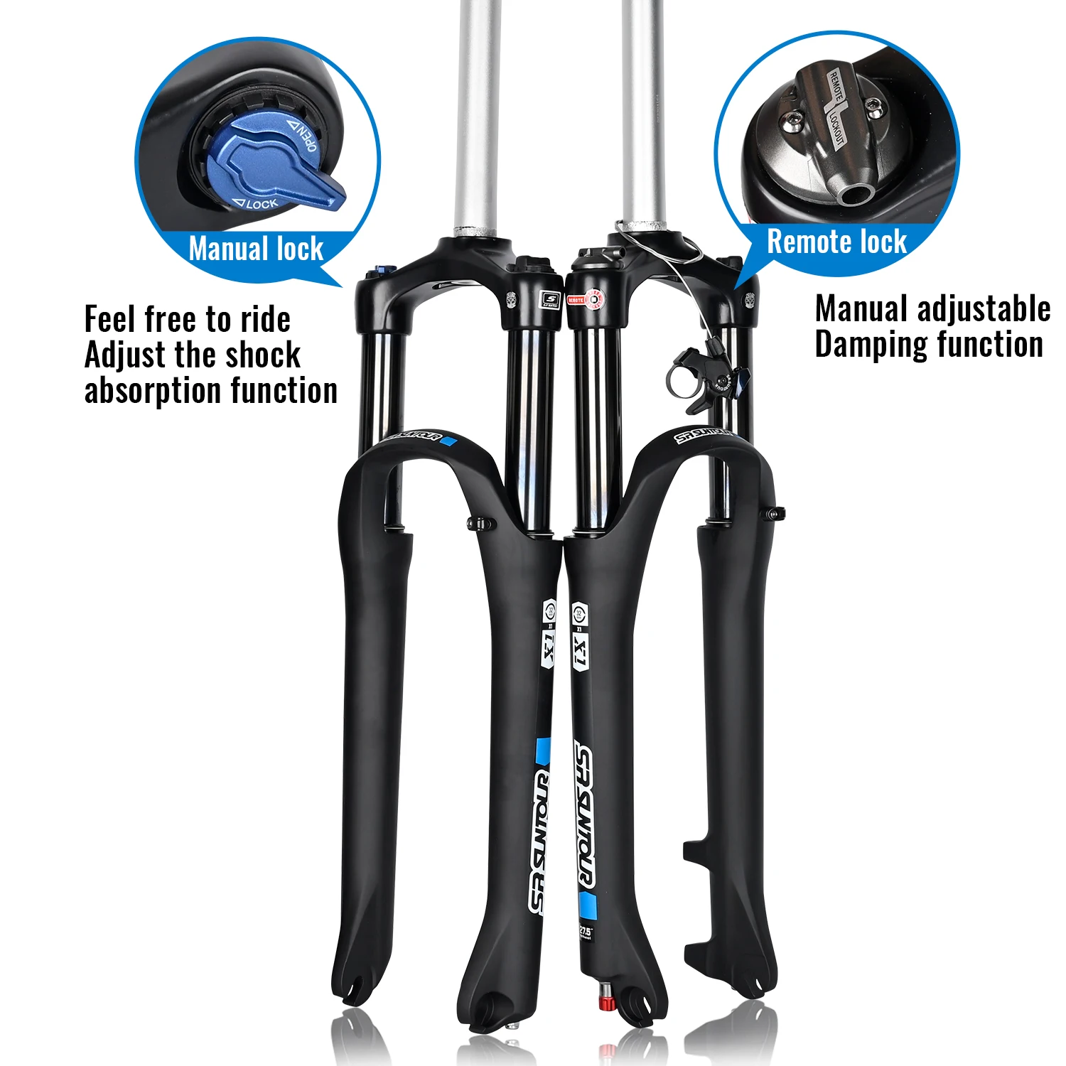 SR SUNTOUR XCR Mountain Bike Suspension Fork 120mm Travel QR 100x9MM BOOST 110x15MM - 27.5 29\