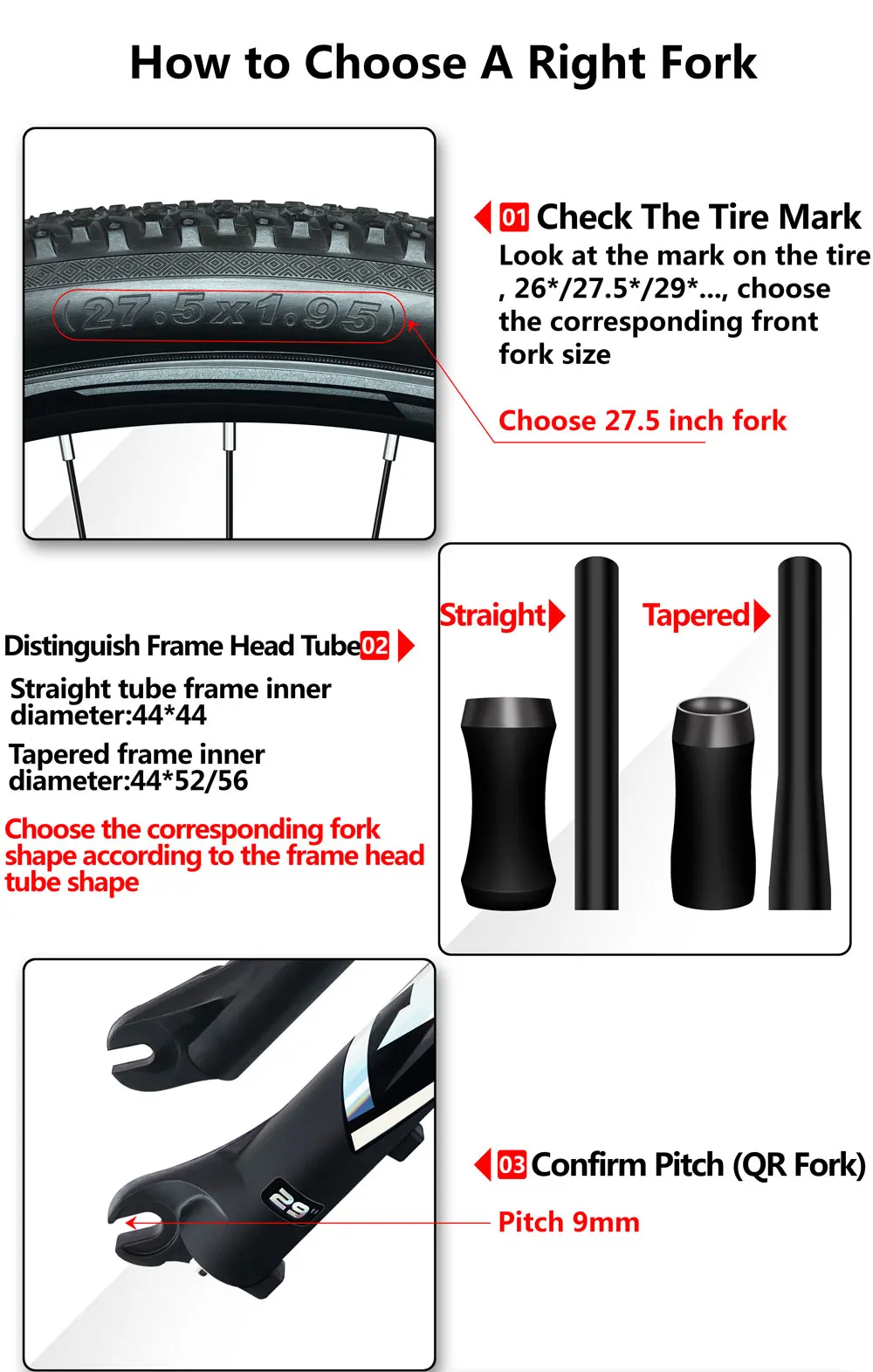 MAGICBROS MTB Doppelkronen-Luftfedergabel 36MM Rohr Steckachse 15*110mm 27,5 29 MTB Mountainbike Doppelkronen-Gabel – Detail 13