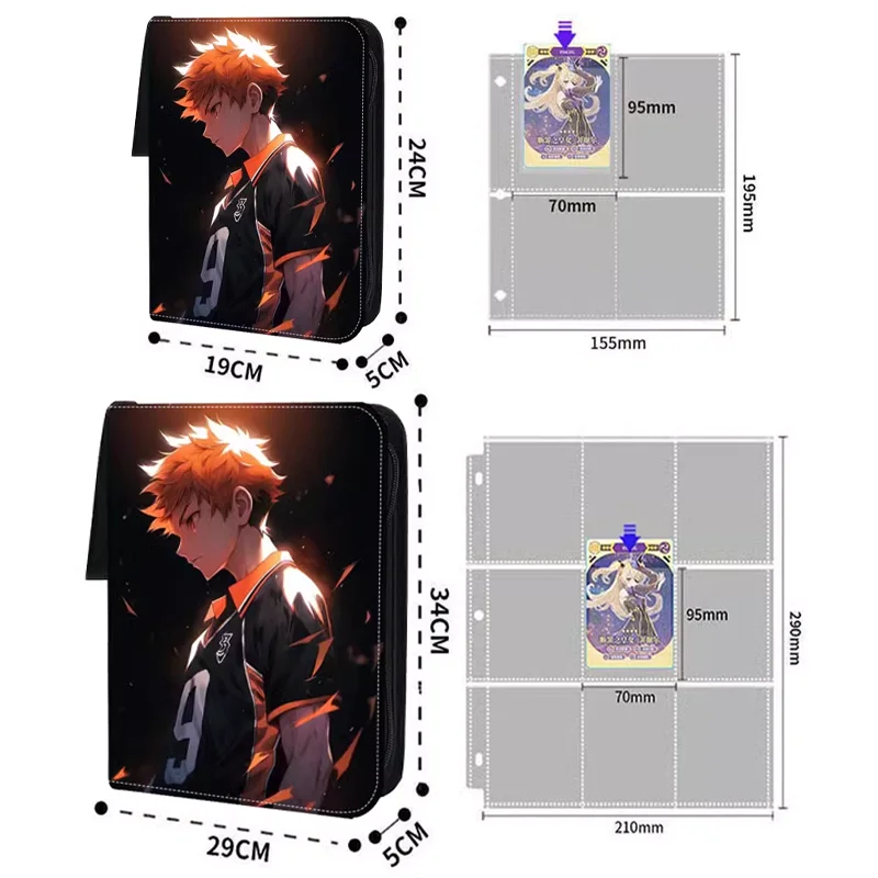 400/900 PCS Anime Haikyuu!! Tobio Kageyama Card Album Map Letter Folder Binder Notebook Game Collection Gifts Toys