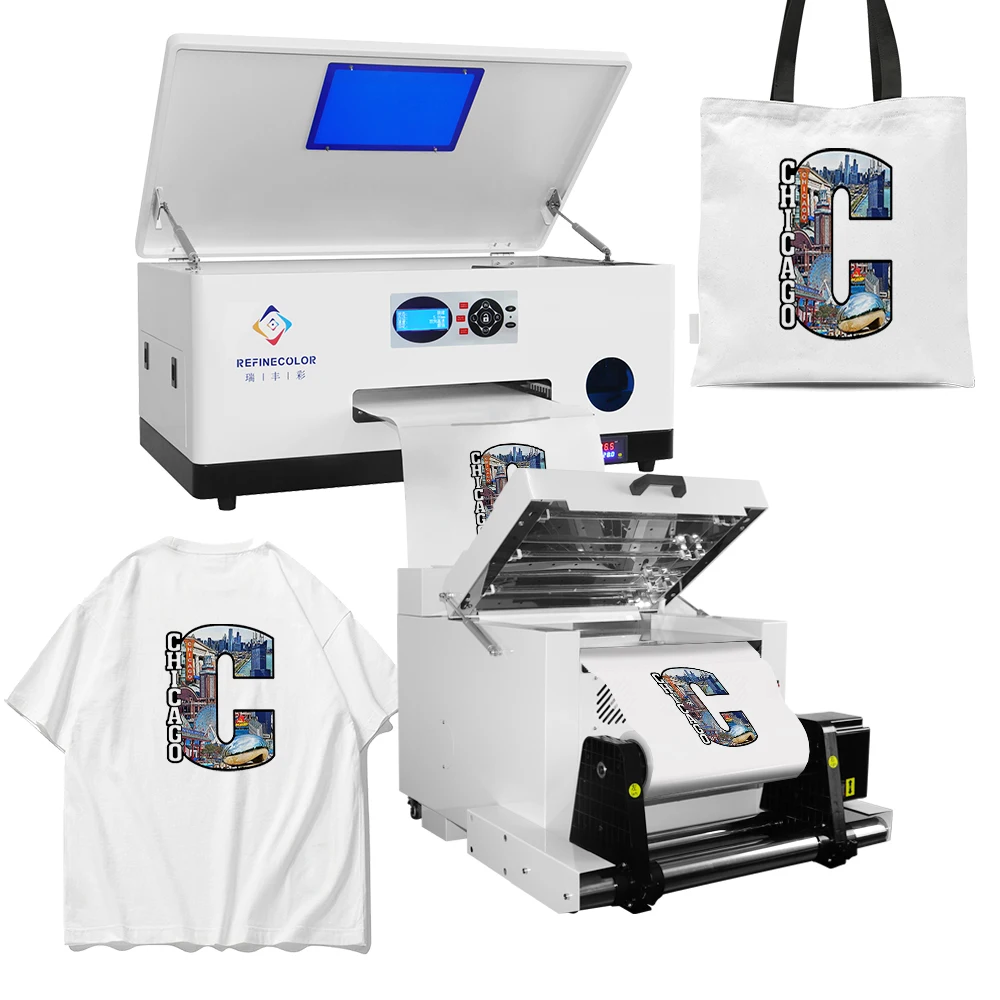 Xp600 Dual Head Dtf Printer Roll To Roll Sublimation Heat Press Machine A3 Label Stickers Mini Pocket Printer