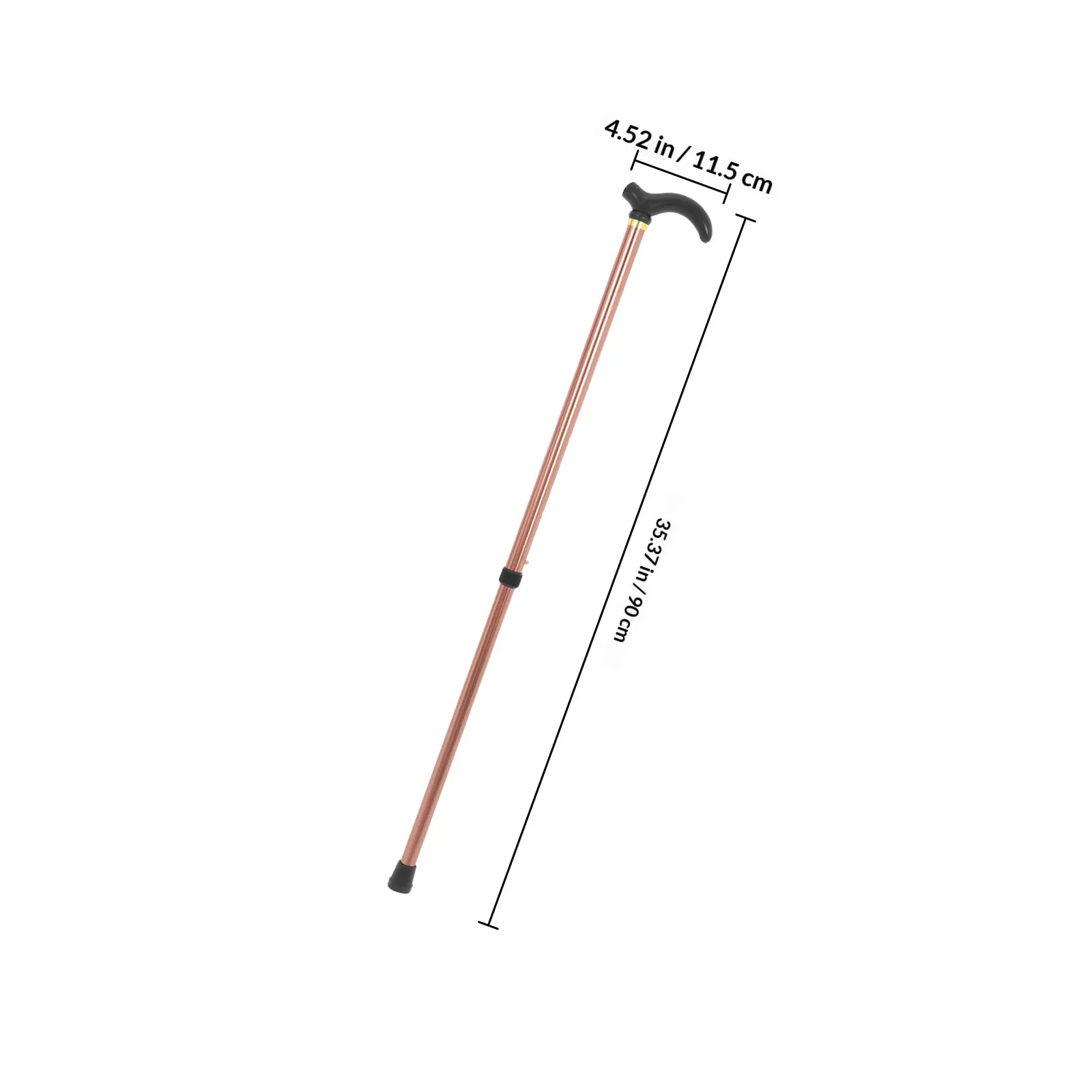 Aluminum Adjustable Telescopic Cane Lightweight Retractable Walking Stick Anti-Skid Stable Elderly Support Walking Aid for Men