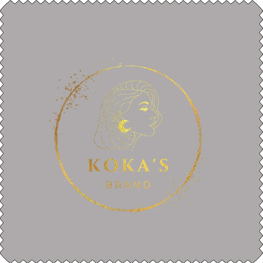10*10cm Custom Logo Polished Cloth, Embossed and Silver Printed, Black Printing, Suede Material, Can Be Multiple Sizes 500pcs