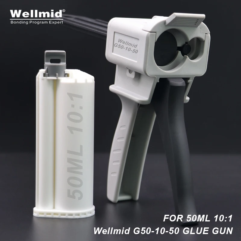 

10:1 50ml Epoxy Adhesives Dispensing Gun 2K Kit Portable Double tube Mixing Dispenser Loctite ARALDITE 3M Cartridges AB Glue Gun