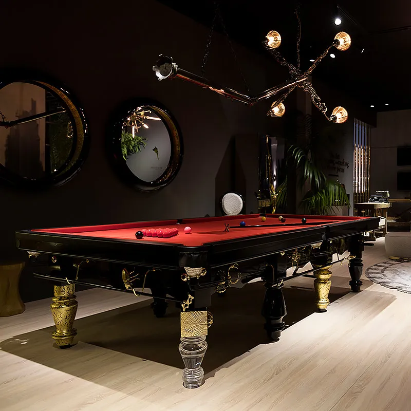 *Luxury Snooker Table High - End Custom Solid Wood Portuguese Commercial Standard for Billiard Clubs 12ft