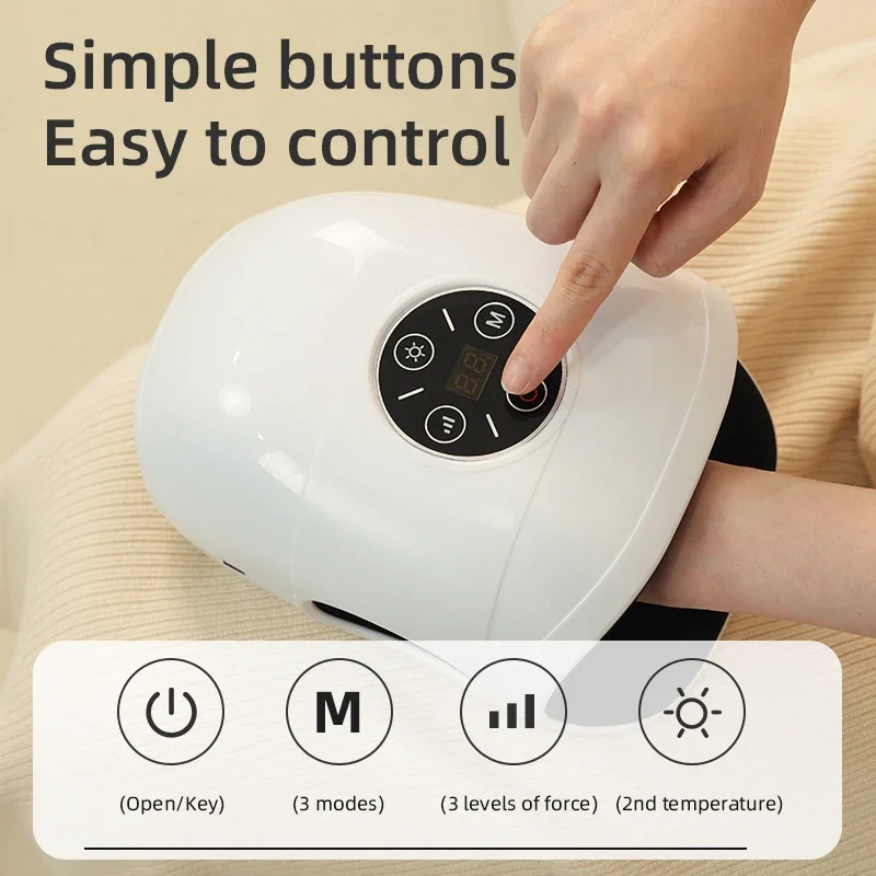Jinkairui Electric Hand Massager Multifunctional Air Bag Finger Care Hot Compress Beauty Hand Instrument for Household Use