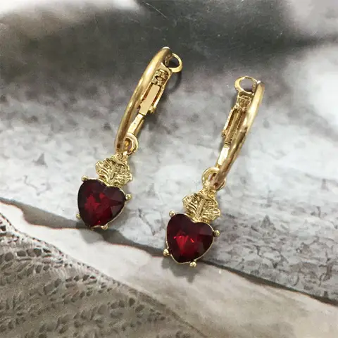 8 best sales लाल पत्थर की बालियां - №6