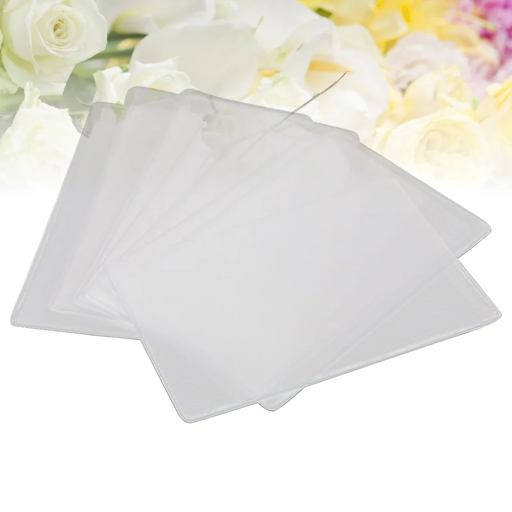 50 قطعة حامل بطاقة شفافة لتخزين بنك الهوية للحافلة غطاء تلميع مملة خفيف الوزن من مادة PVC المنظم #1