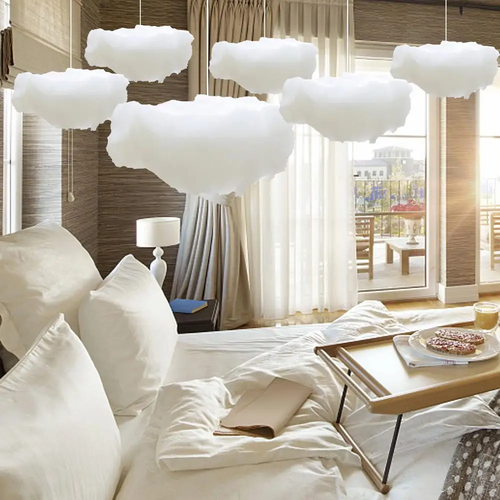 الاصطناعي الأبيض القطن سحابة الزفاف خلفية ديكور الدعائم خلفية T المرحلة DIY بها بنفسك حفلة عيد ميلاد حفل زفاف معلقة حلية #3
