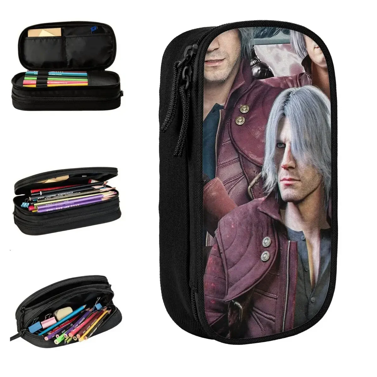 Fun Dante Game DMC Devil May Cry Pencil Cases Pencil Box Pen for Student Large Storage Bags School Supplies Cosmetic Stationery
