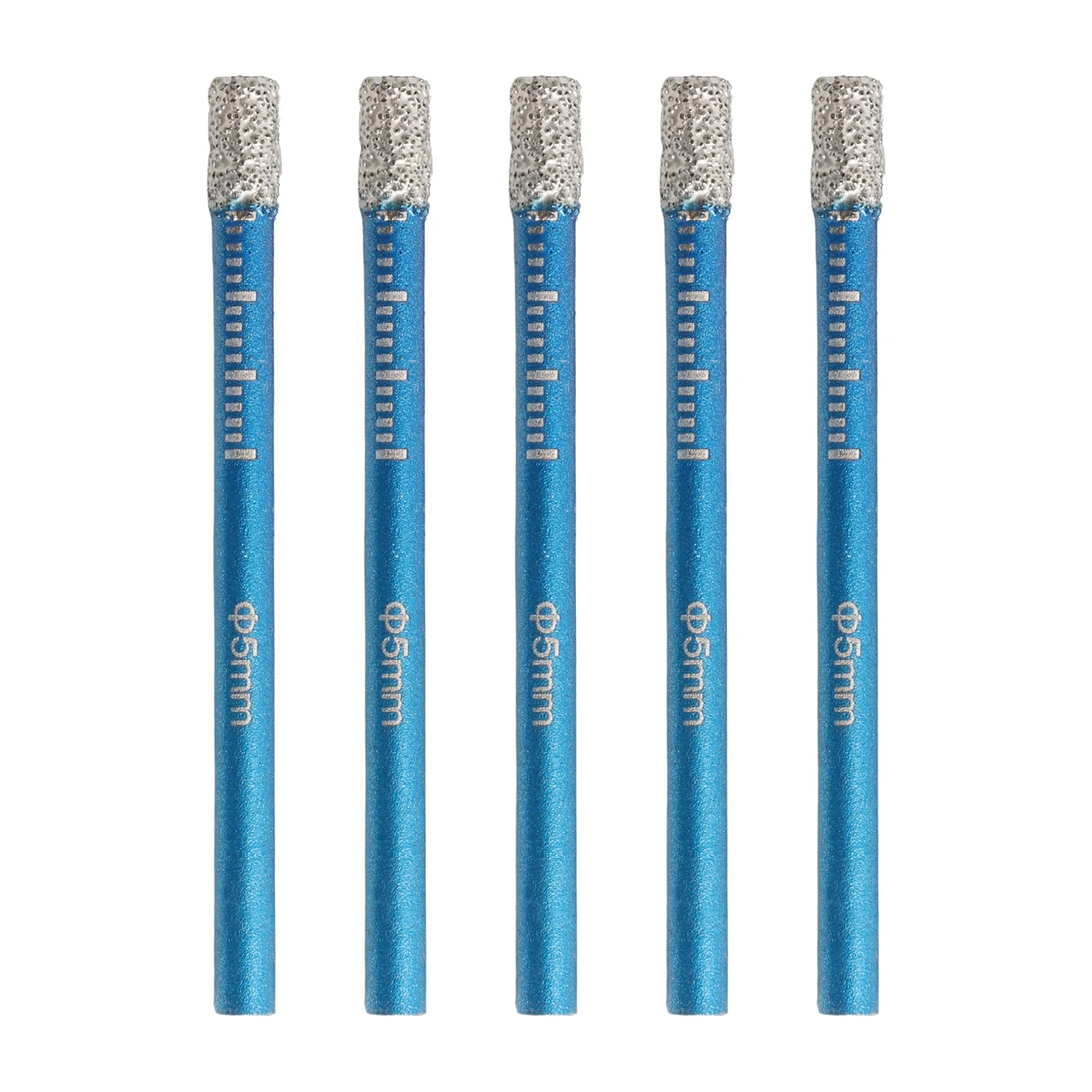 Dry Drill Drill Bit Workshop Equipment 5PCS 5mm Round Shank Power Tool For Glass Marble Granite