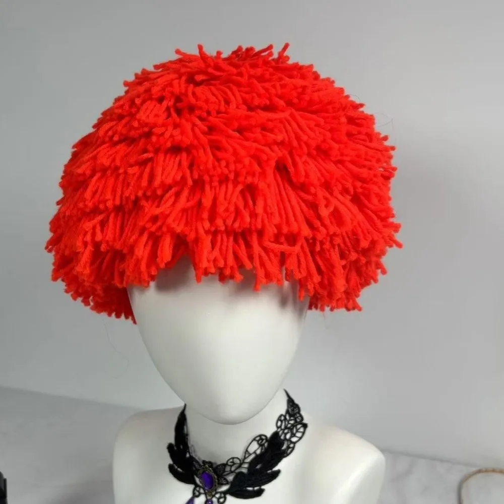 Funny Costume Fluffy Clown Wig Curly Wavy Afro Puff Wigs Funny Synthetic Short Hair Wigs Unisex