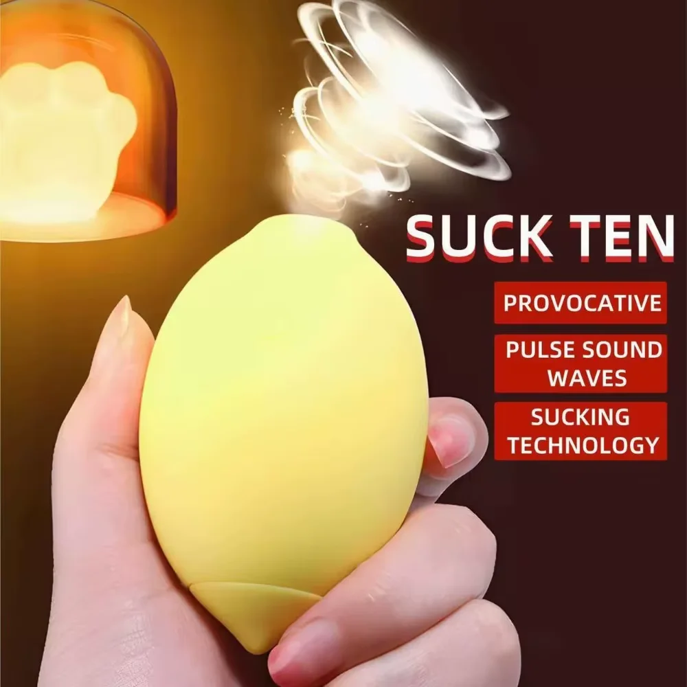 Clit Sucker Sucking Lemon Vibrators 10 Power Suction Love Egg Nipple Stimulator Adult Sex Toys Female Masturbator Women's Spring - Image 2