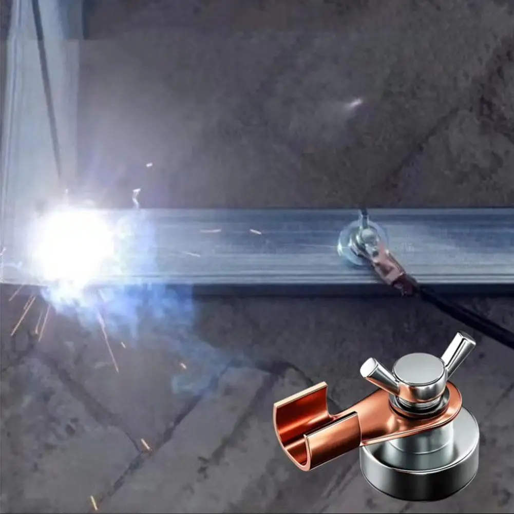 Powerful Magnetic Welding Ground Clamp, Copper Electrode Single Head Magnet Grounding Connector for Welding Machines Ground Wire gallery 2