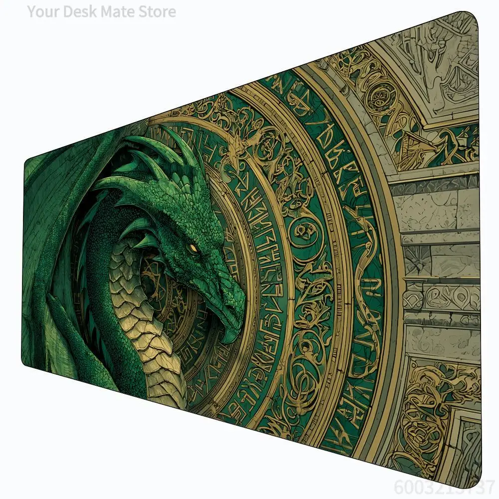 

Green Rune Dragon Design MTG Playmat Magic Card Battle Mat Non-Slip Durable 35X60CM Commander playmat tapete magic mtg