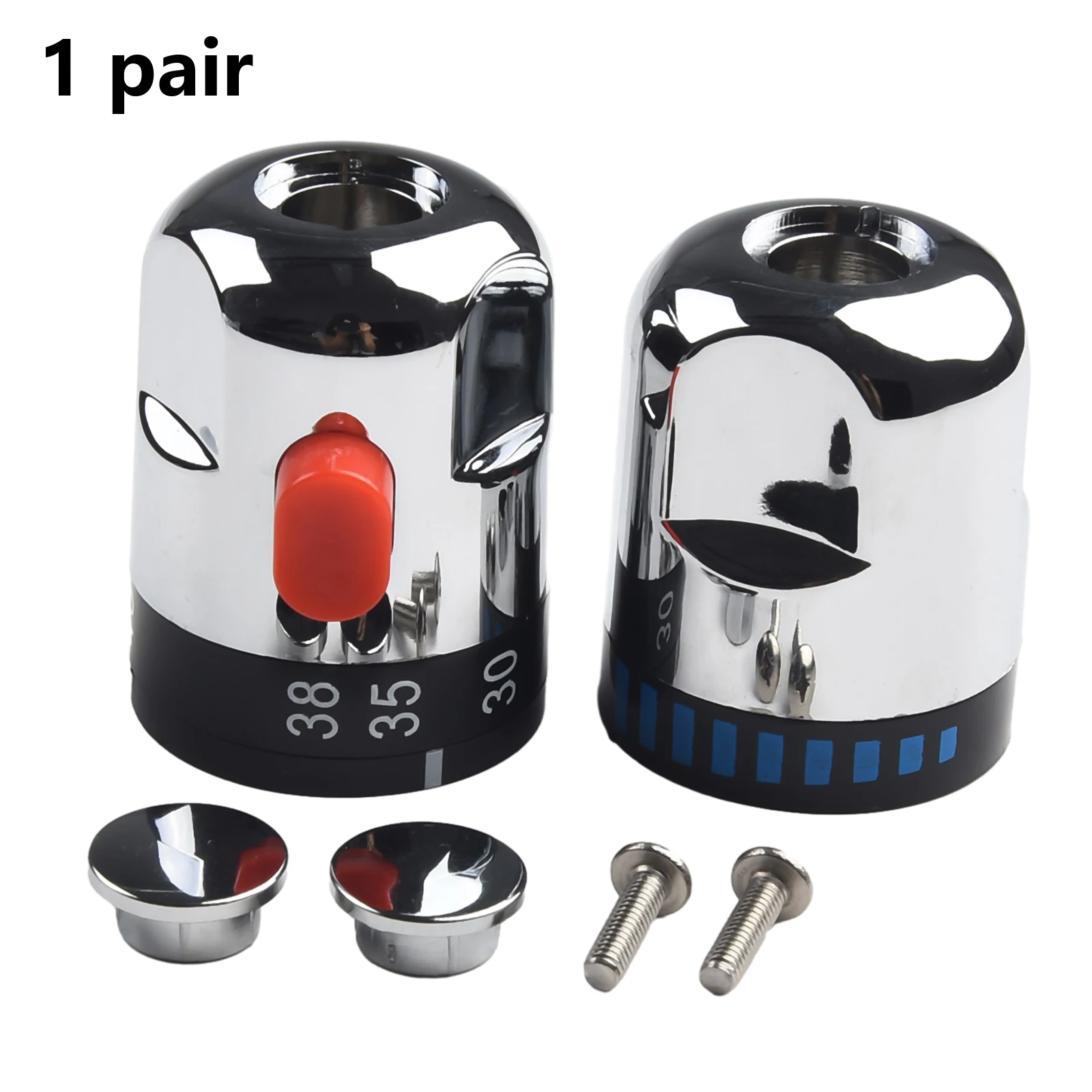 1 Pair Thermostatic Control Handle Shower Faucet Cartridges Bath Mixer Taps Temperature Control Solar Water Heater Valve Parts