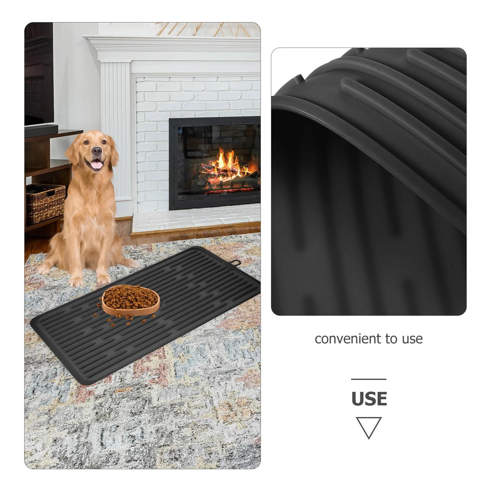 

Non-Slip Silicone Dog Bowl Mat Waterproof Pet Feeding Placemat Cat Food Mat Puppy Feeding Pad Indoor Dog Drinking Bowl Pad