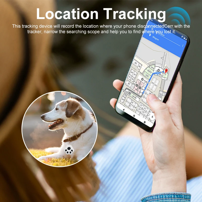 Mini GPS Locator Bluetooth Anti-lost Alarm Pet Kids Bag Wallet Luggage Tracking For Ios / Android Smart Finder Accessories